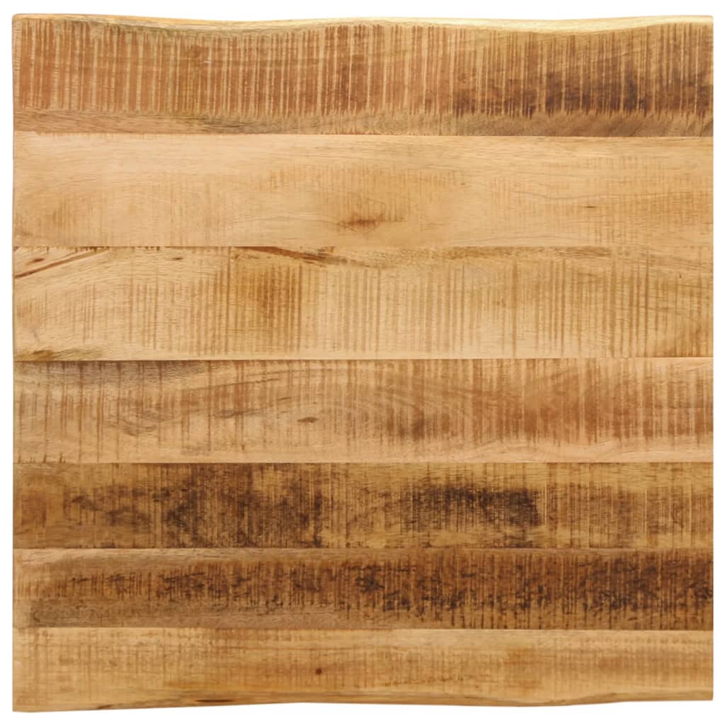 bordplade 60x60x2,5 cm naturlig kant massivt ru mangotræ