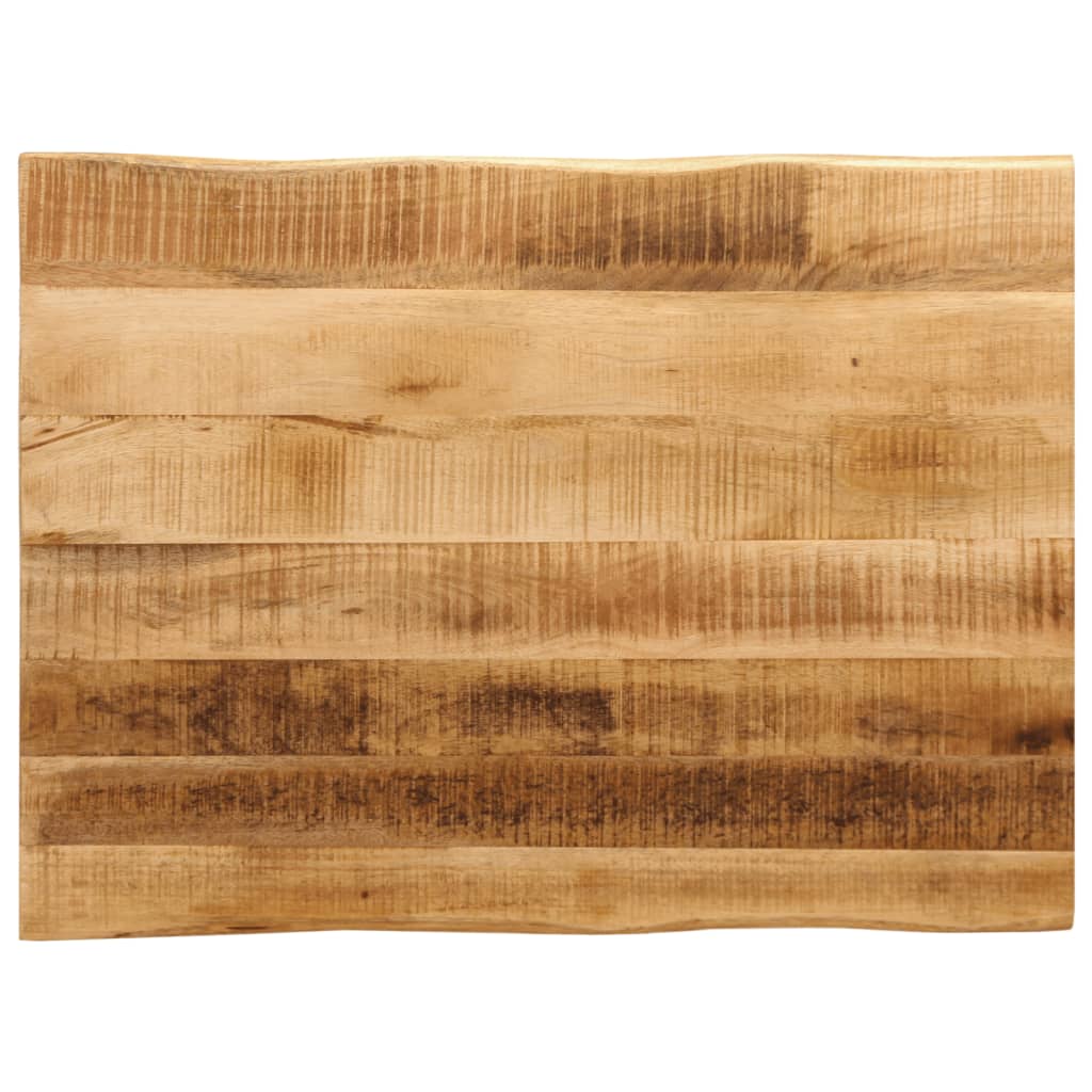 bordplade 80x60x2,5 cm naturlig kant massivt ru mangotræ