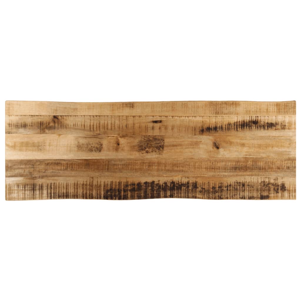 bordplade 110x40x3,8 cm naturlig kant massivt ru mangotræ