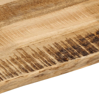 bordplade 110x40x3,8 cm naturlig kant massivt ru mangotræ