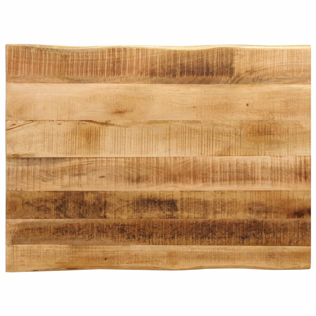 bordplade 90x60x3,8 cm naturlig kant massivt ru mangotræ