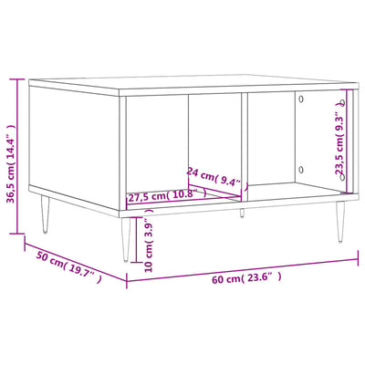 sofabord 60x50x36,5 cm konstrueret træ betongrå