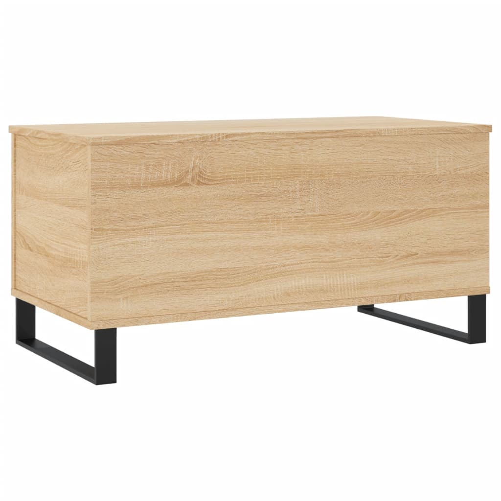 sofabord 90x44,5x45 cm konstrueret træ sonoma-eg