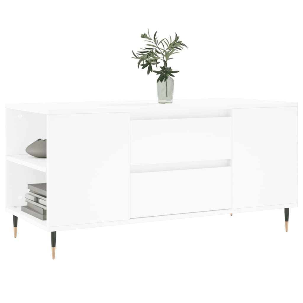 sofabord 102x44,5x50 cm konstrueret træ hvid