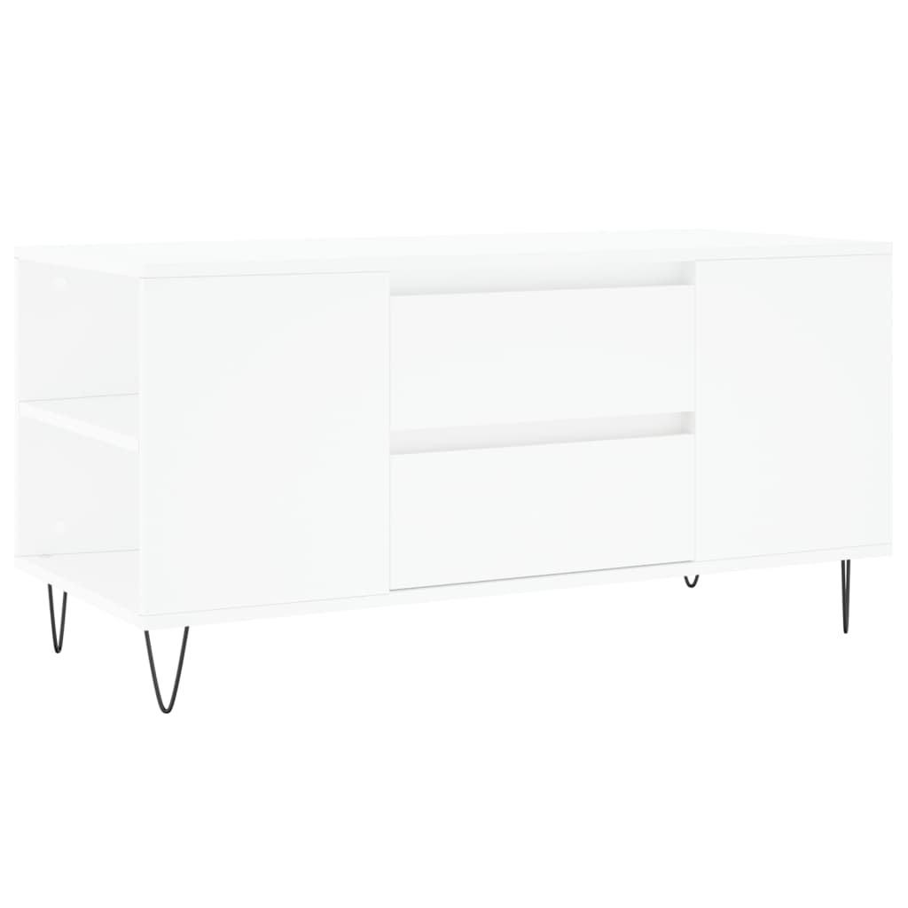 sofabord 102x44,5x50 cm konstrueret træ hvid