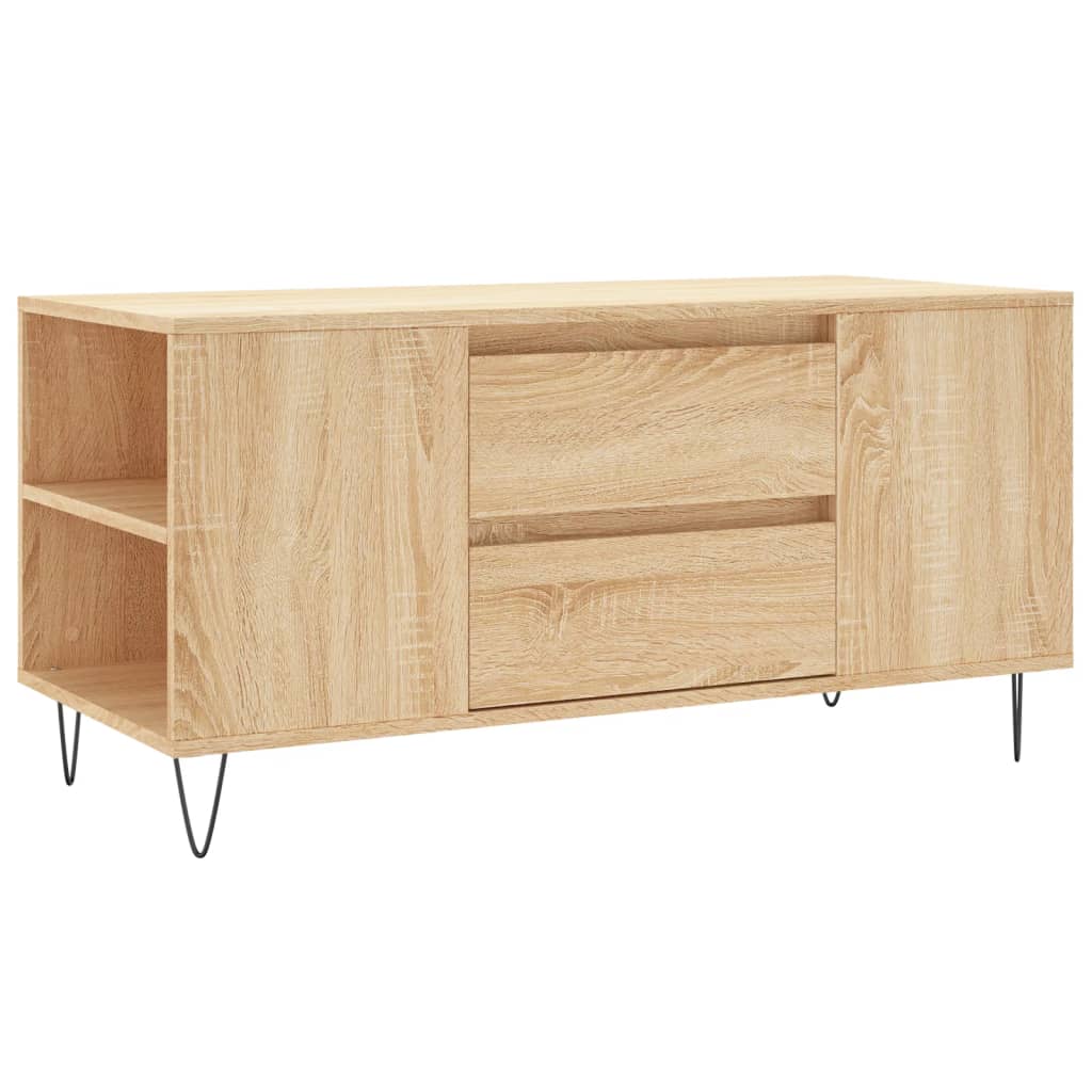 sofabord 102x44,5x50 cm konstrueret træ sonoma-eg