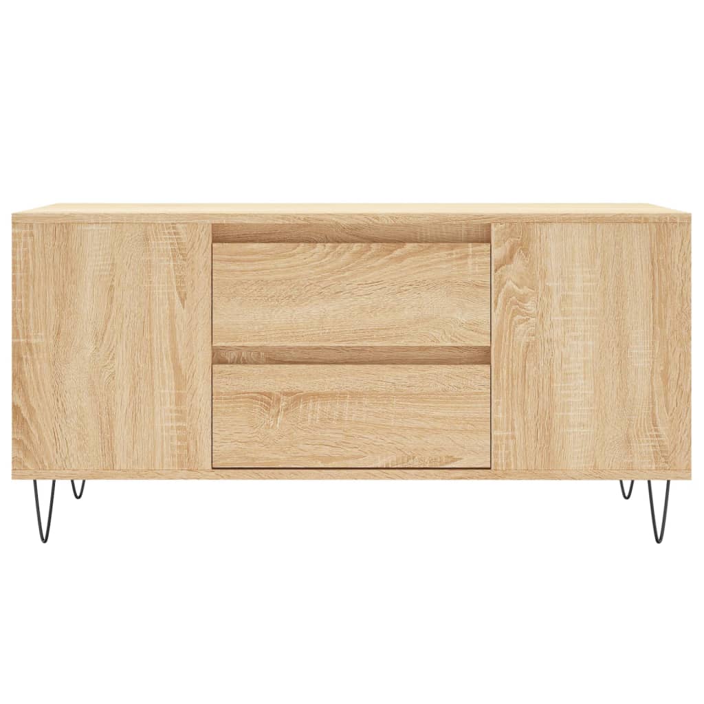 sofabord 102x44,5x50 cm konstrueret træ sonoma-eg