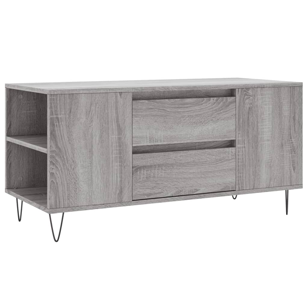 sofabord 102x44,5x50 cm konstrueret træ grå sonoma-eg