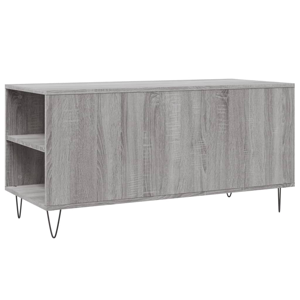 sofabord 102x44,5x50 cm konstrueret træ grå sonoma-eg