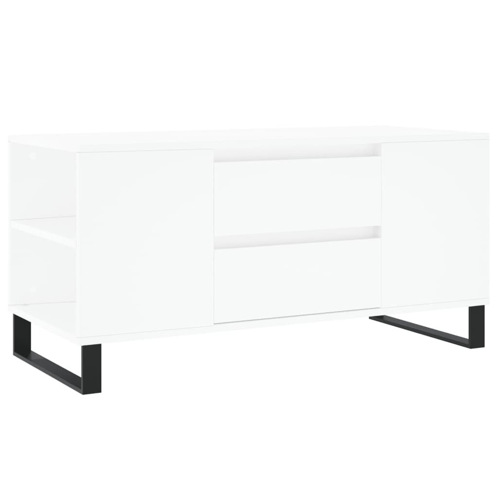 sofabord 102x44,5x50 cm konstrueret træ hvid