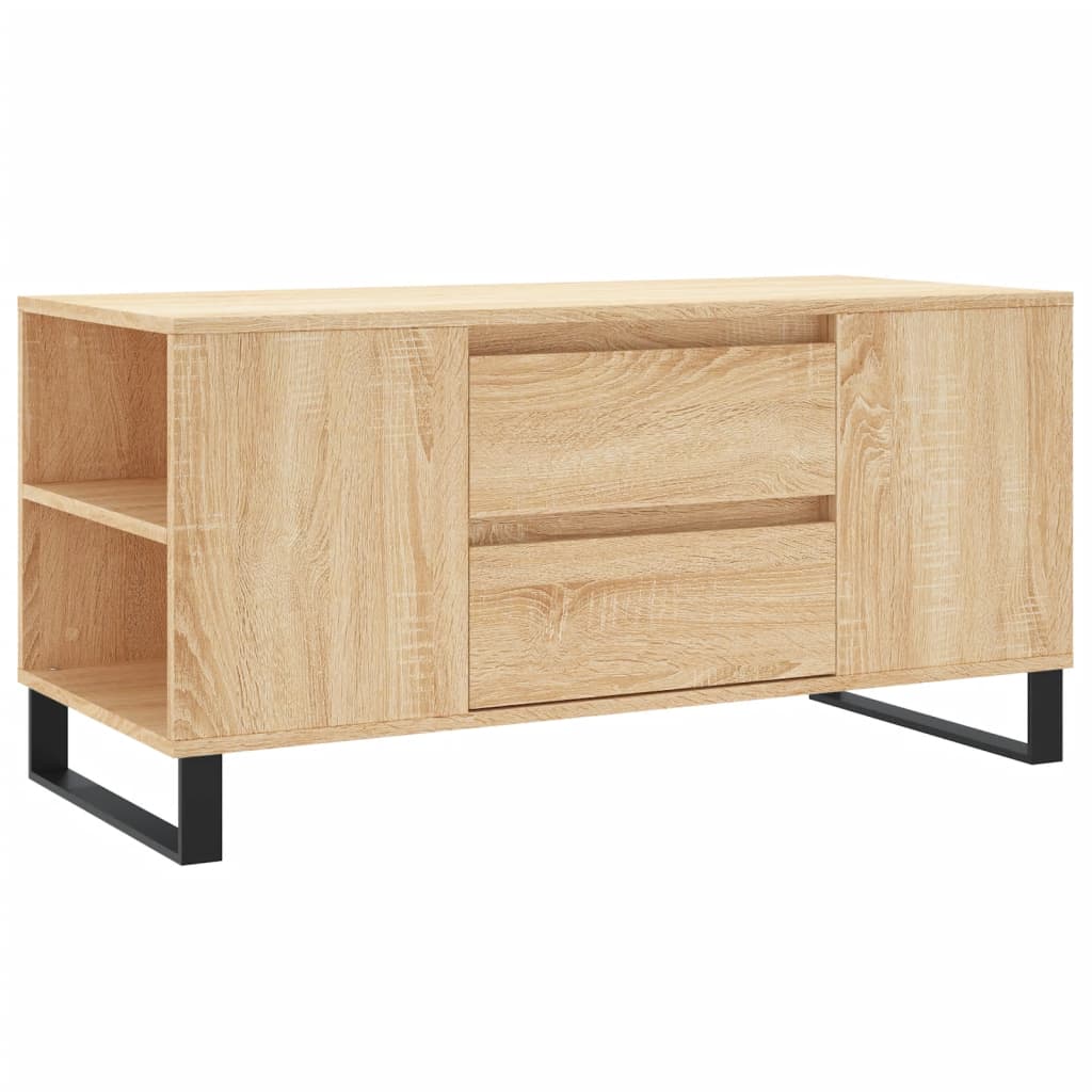 sofabord 102x44,5x50 cm konstrueret træ sonoma-eg