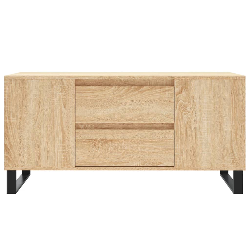 sofabord 102x44,5x50 cm konstrueret træ sonoma-eg