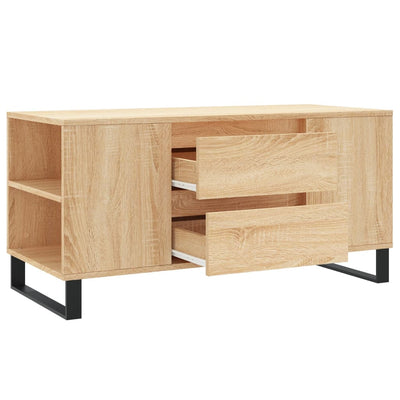 sofabord 102x44,5x50 cm konstrueret træ sonoma-eg