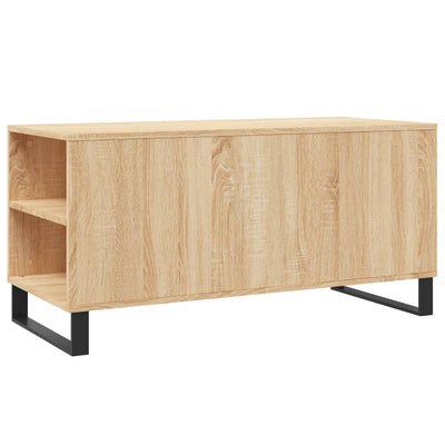 sofabord 102x44,5x50 cm konstrueret træ sonoma-eg