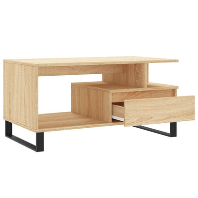 sofabord 90x49x45 cm konstrueret træ sonoma-eg