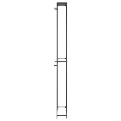 vinreol til 95 flasker 54x18x200 cm smedejern sort