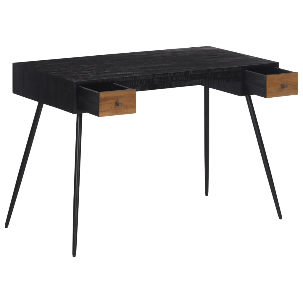 skrivebord 117x56,5x75 cm massivt genbrugstræ