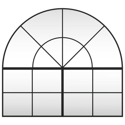 vægspejl 100x90 cm buet jern sort