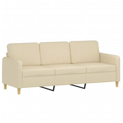 3-personers sofa 180 cm stof cremefarvet