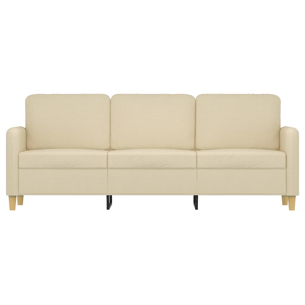 3-personers sofa 180 cm stof cremefarvet