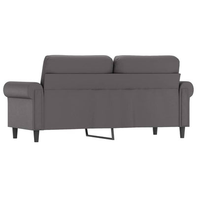 2-personers sofa 140 cm kunstlæder grå