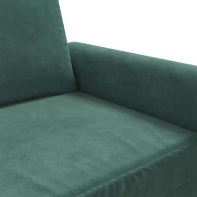 2-personers sofa 120 cm fløjl mørkegrøn