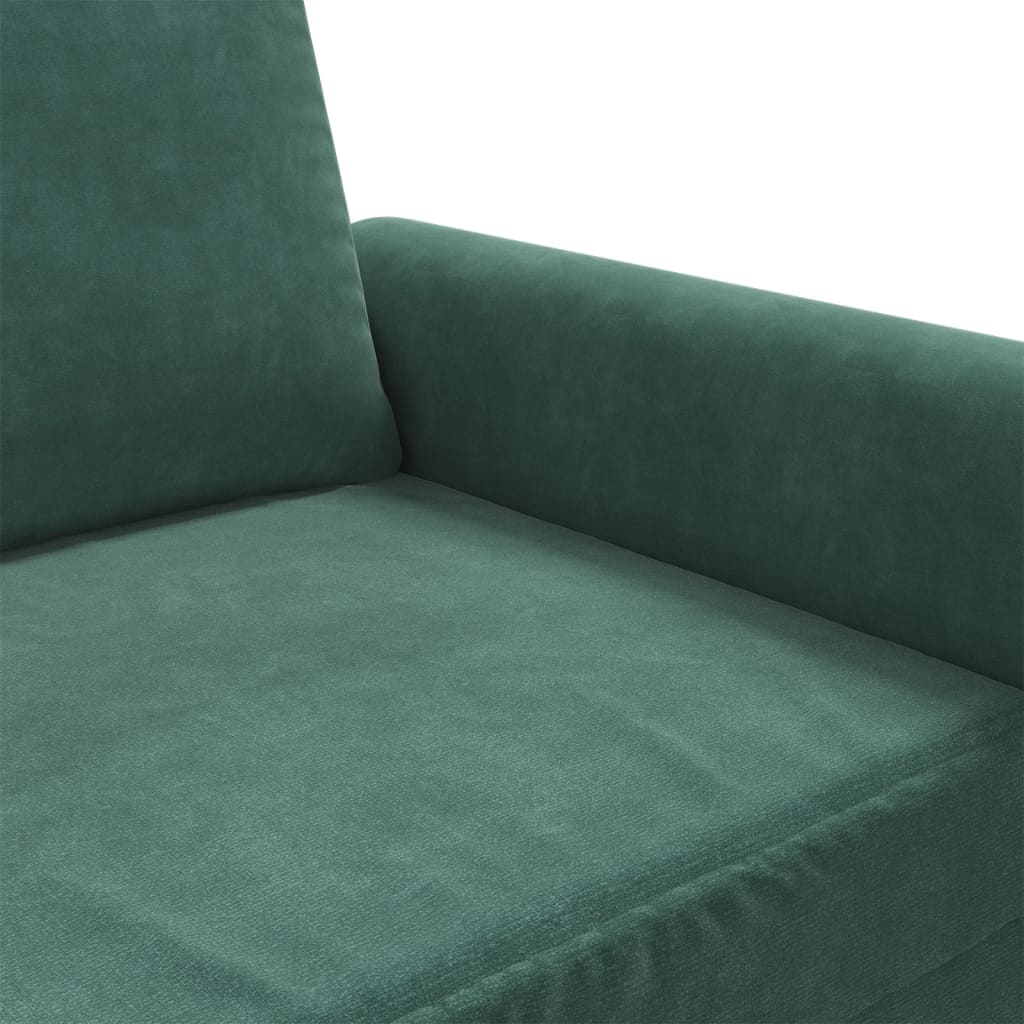 2-personers sofa 140 cm fløjl mørkegrøn