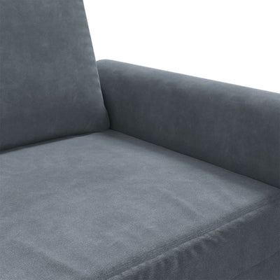 3-personers sofa 180 cm fløjl mørkegrå