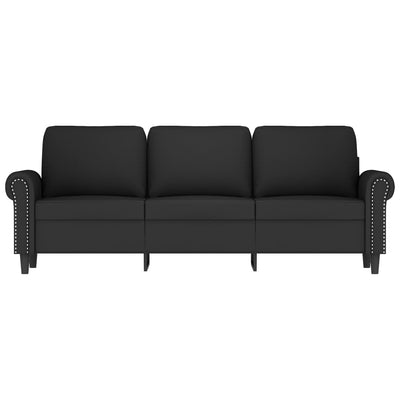 3-personers sofa 180 cm velour sort