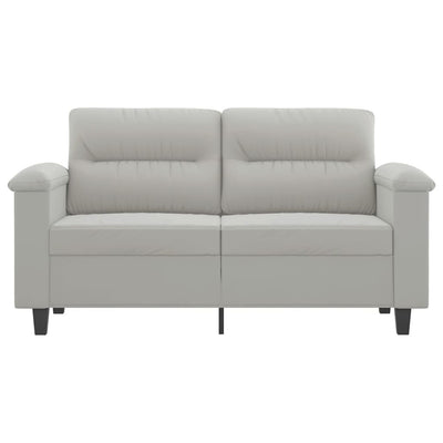 2-personers sofa 120 cm mikrofiberstof lysegrå