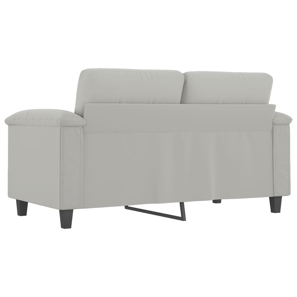 2-personers sofa 120 cm mikrofiberstof lysegrå