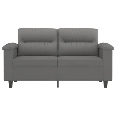 2-personers sofa 120 cm mikrofiberstof mørkegrå