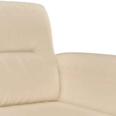 2-personers sofa 120 cm mikrofiberstof cremefarvet