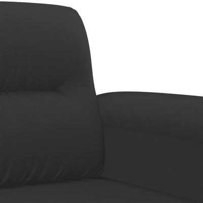 2-personers sofa 140 cm mikrofiberstof sort