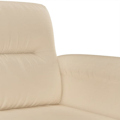 2-personers sofa 140 cm mikrofiberstof cremefarvet