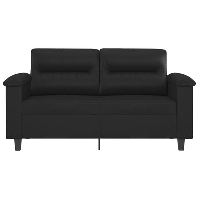 2-personers sofa 120 cm kunstlæder sort