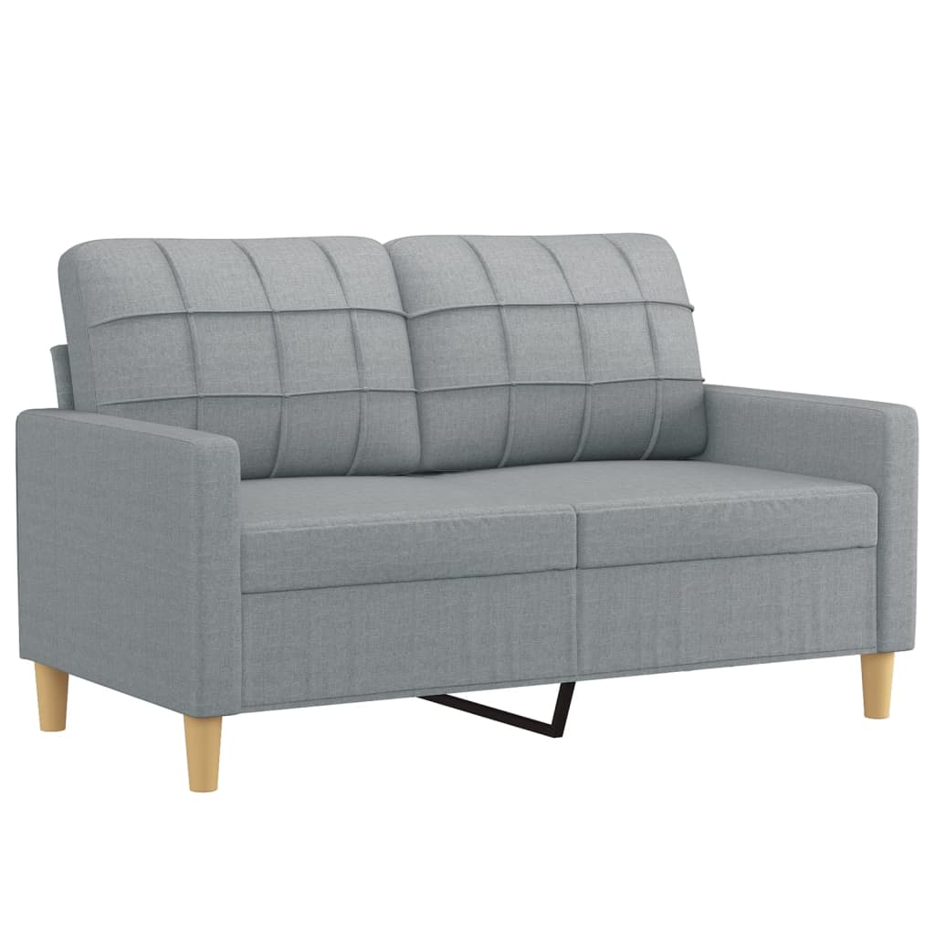 2-personers sofa 120 cm stof lysegrå