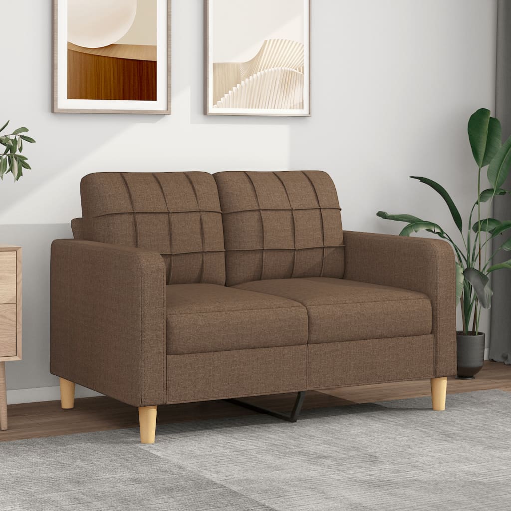 2-personers sofa 120 cm stof brun