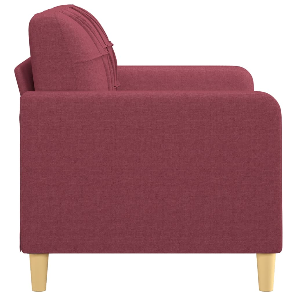 2-personers sofa 120 cm stof vinrød