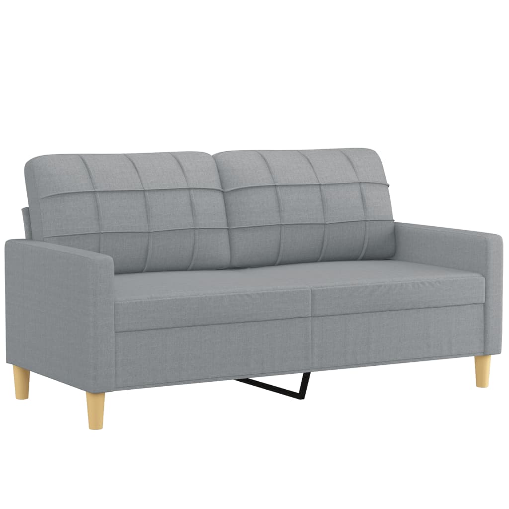 2-personers sofa 140 cm stof lysegrå