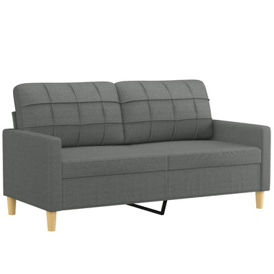 2-personers sofa 140 cm stof mørkegrå