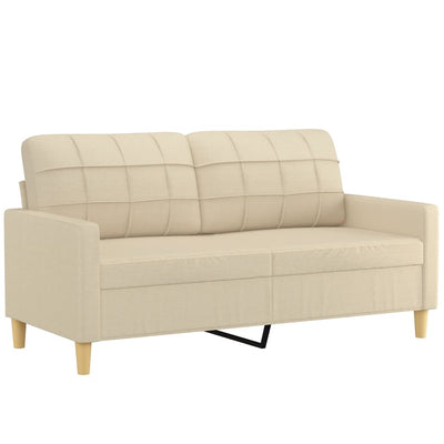 2-personers sofa 140 cm stof cremefarvet