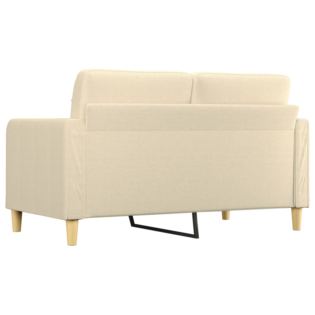 2-personers sofa 140 cm stof cremefarvet