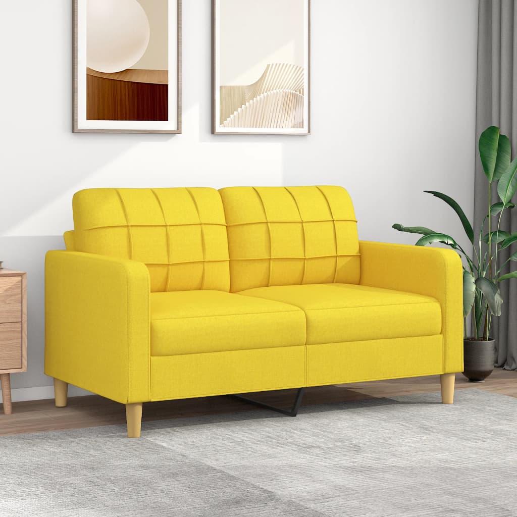 2-personers sofa 140 cm stof lysegul