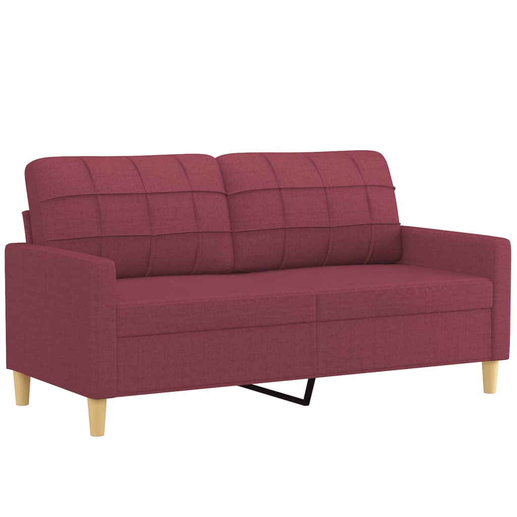 2-personers sofa 140 cm stof vinrød