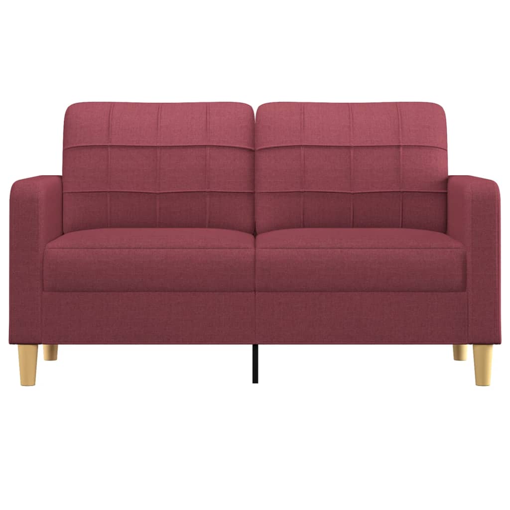 2-personers sofa 140 cm stof vinrød