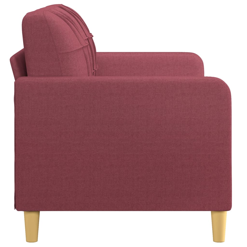 2-personers sofa 140 cm stof vinrød