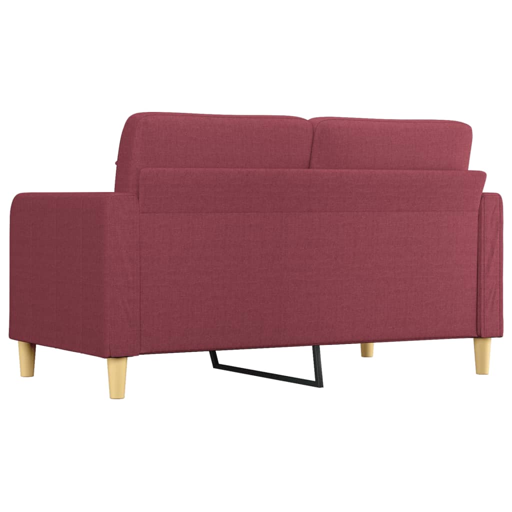 2-personers sofa 140 cm stof vinrød