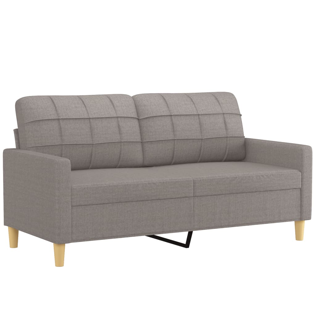 2-personers sofa 140 cm stof gråbrun