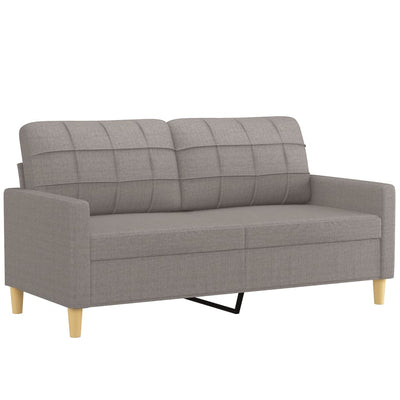 2-personers sofa 140 cm stof gråbrun